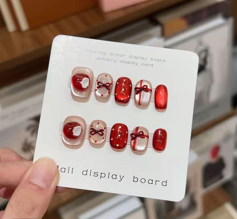 平安果手工穿戴甲长短可选10-片装