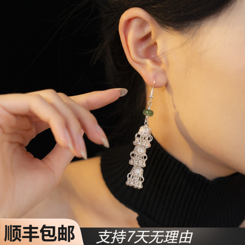 S28女国风民族风爱心/水滴/铃铛耳环气质饰品耳饰日韩