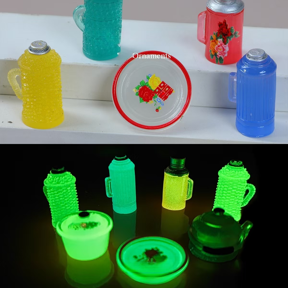 潮玩创意对对碰创意复古家居用品摆件   DIY树脂饰品配件钥匙挂件