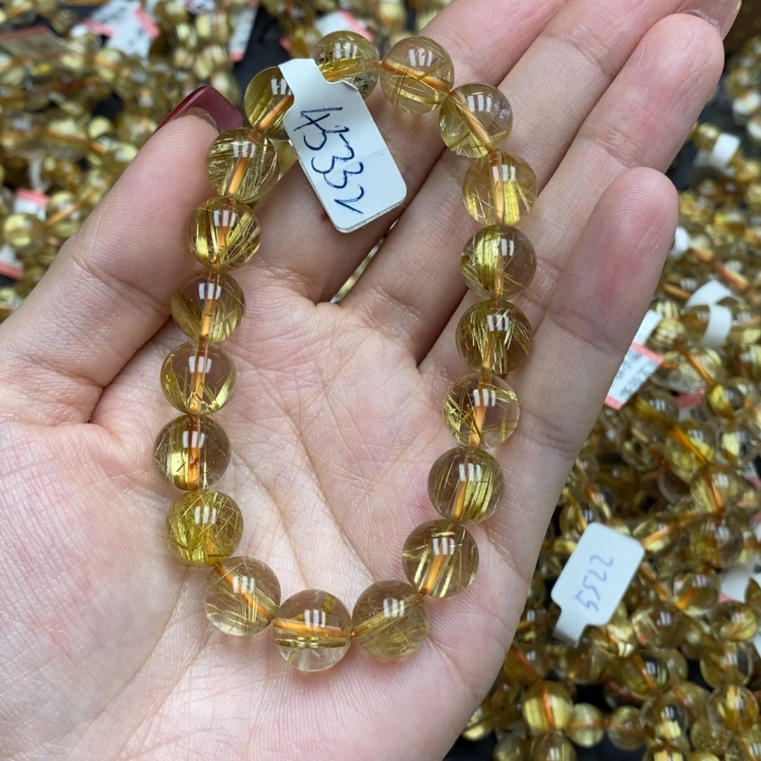 发晶手串未镶嵌卓慕水晶钛晶45332J