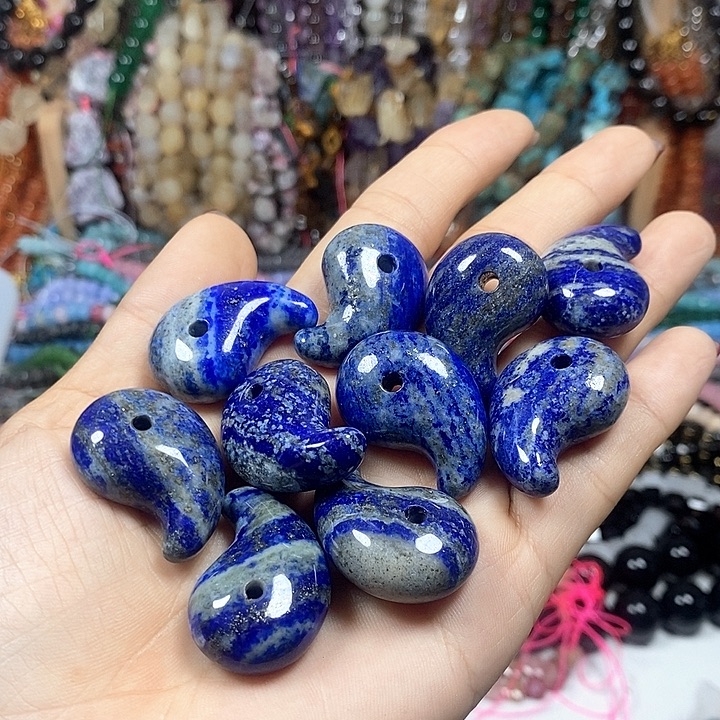 未镶嵌玛瑙/玉髓珠宝半成品天然青金卡20*30mm一个