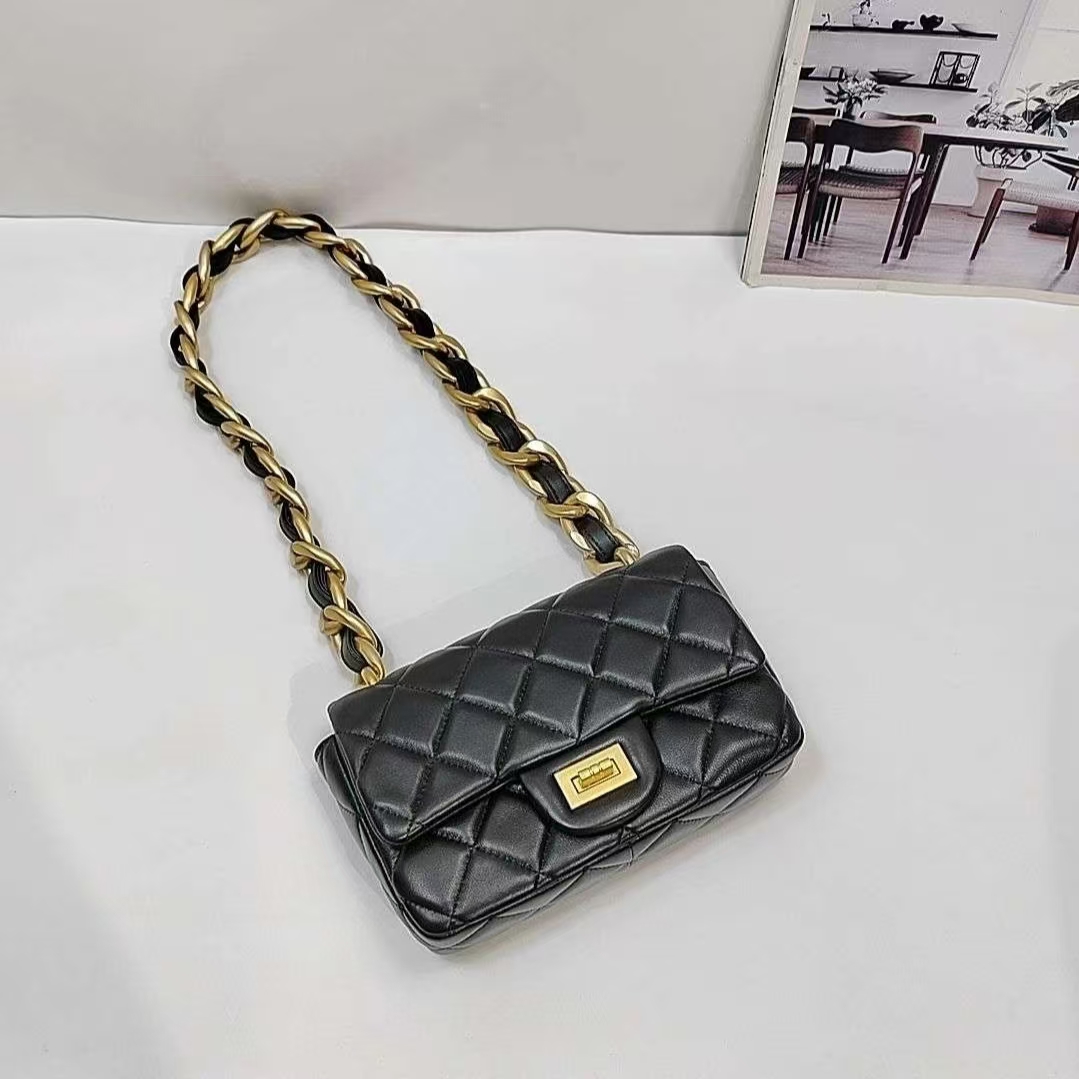 【Tian Yi渠道货】-2025新款轻奢单肩手提斜挎包 黑色 6956