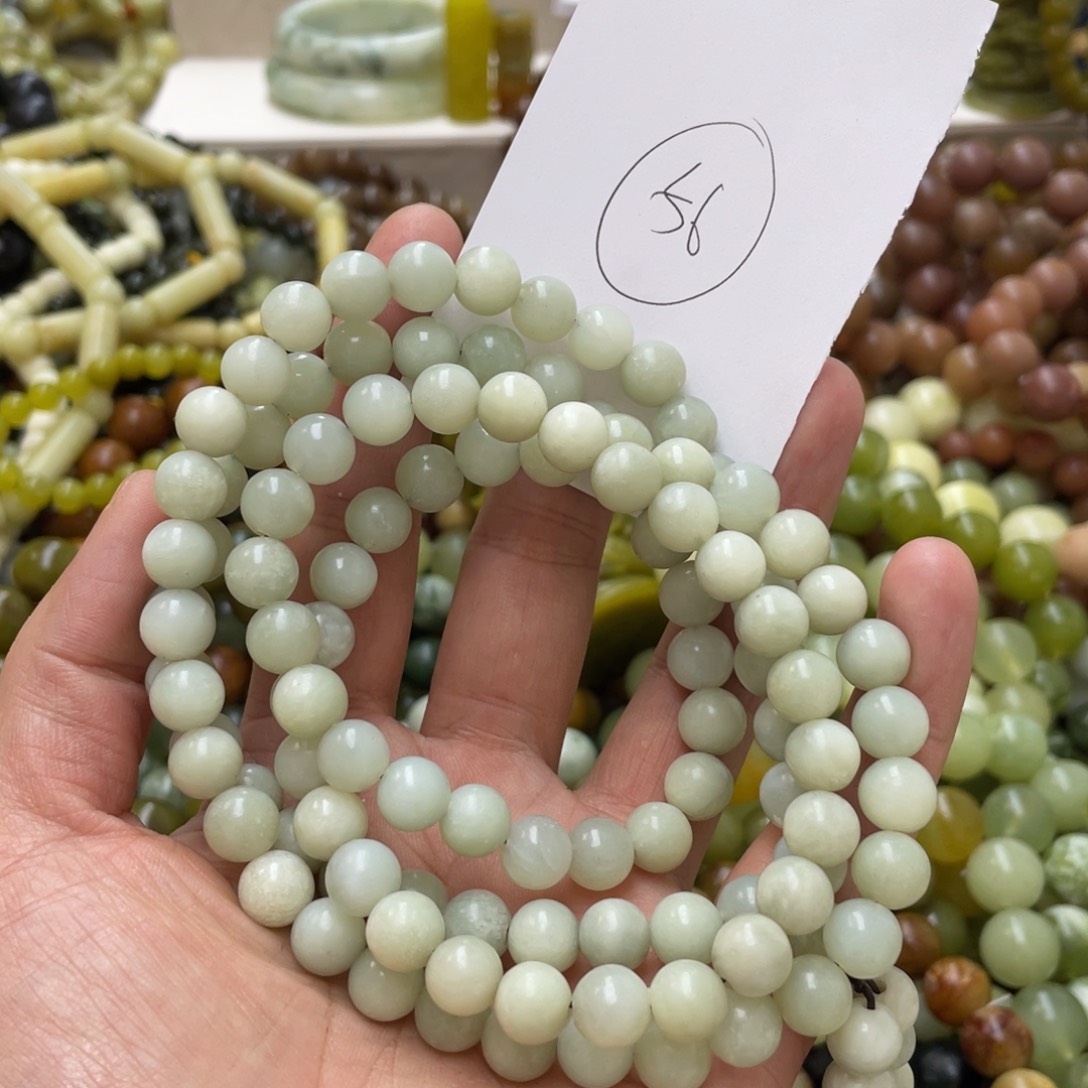 蛇纹石玉手链未镶嵌