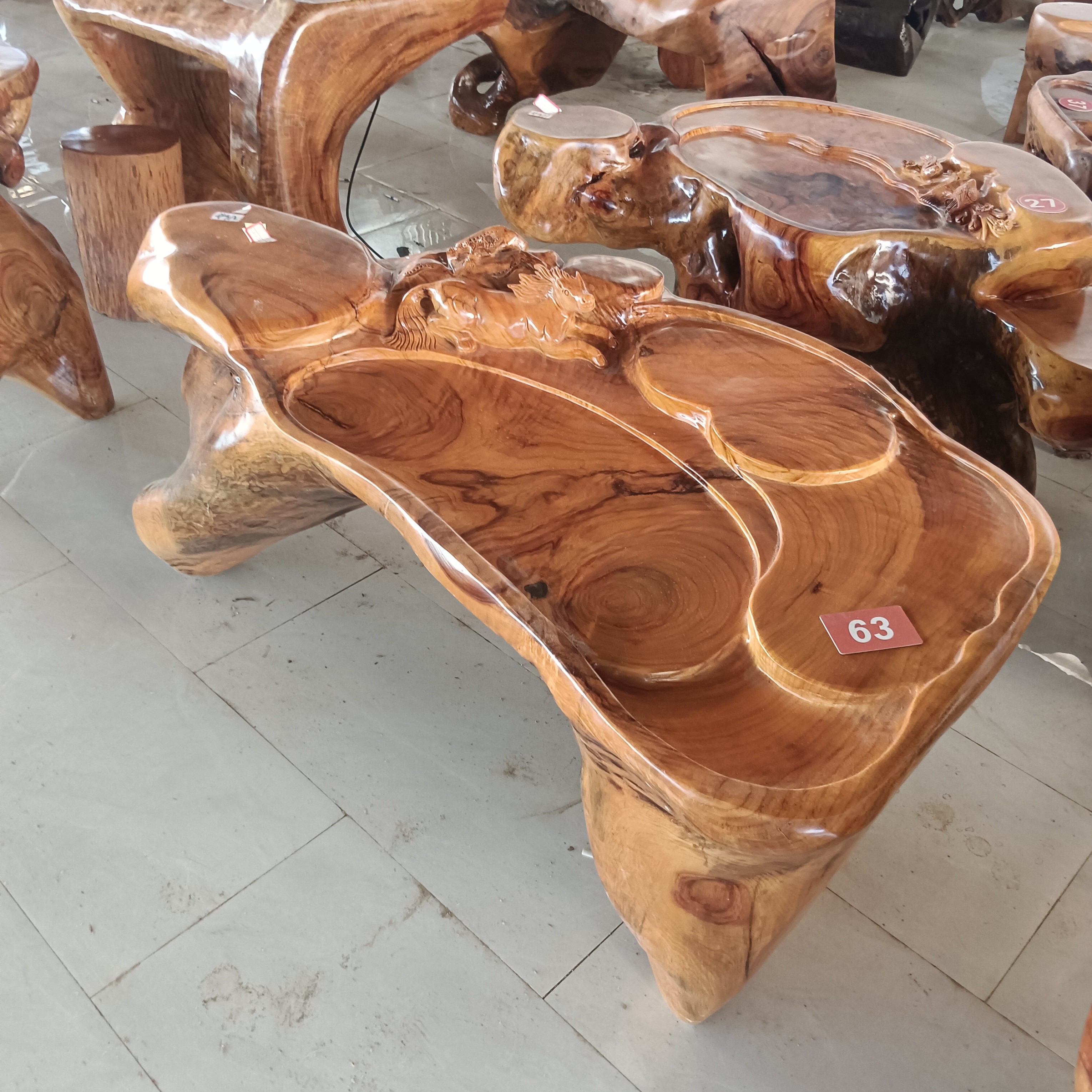 根雕茶桌茶台家用树根茶海直播链接