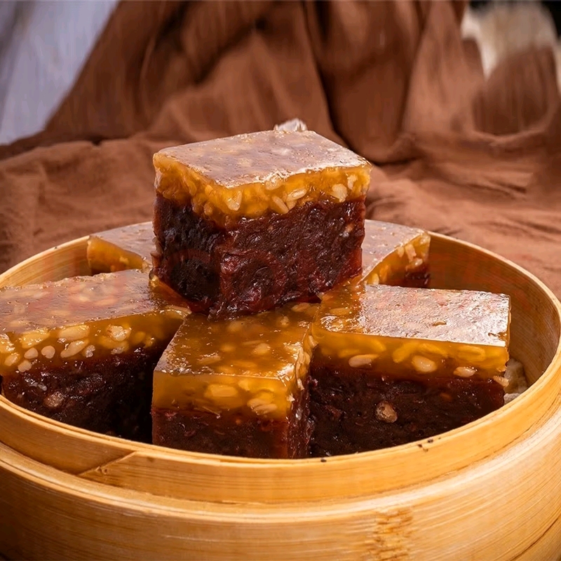 【燕麦红豆糕】木薯粉制作 广式早茶糕点 精选食材爽口Q弹 京东冷运