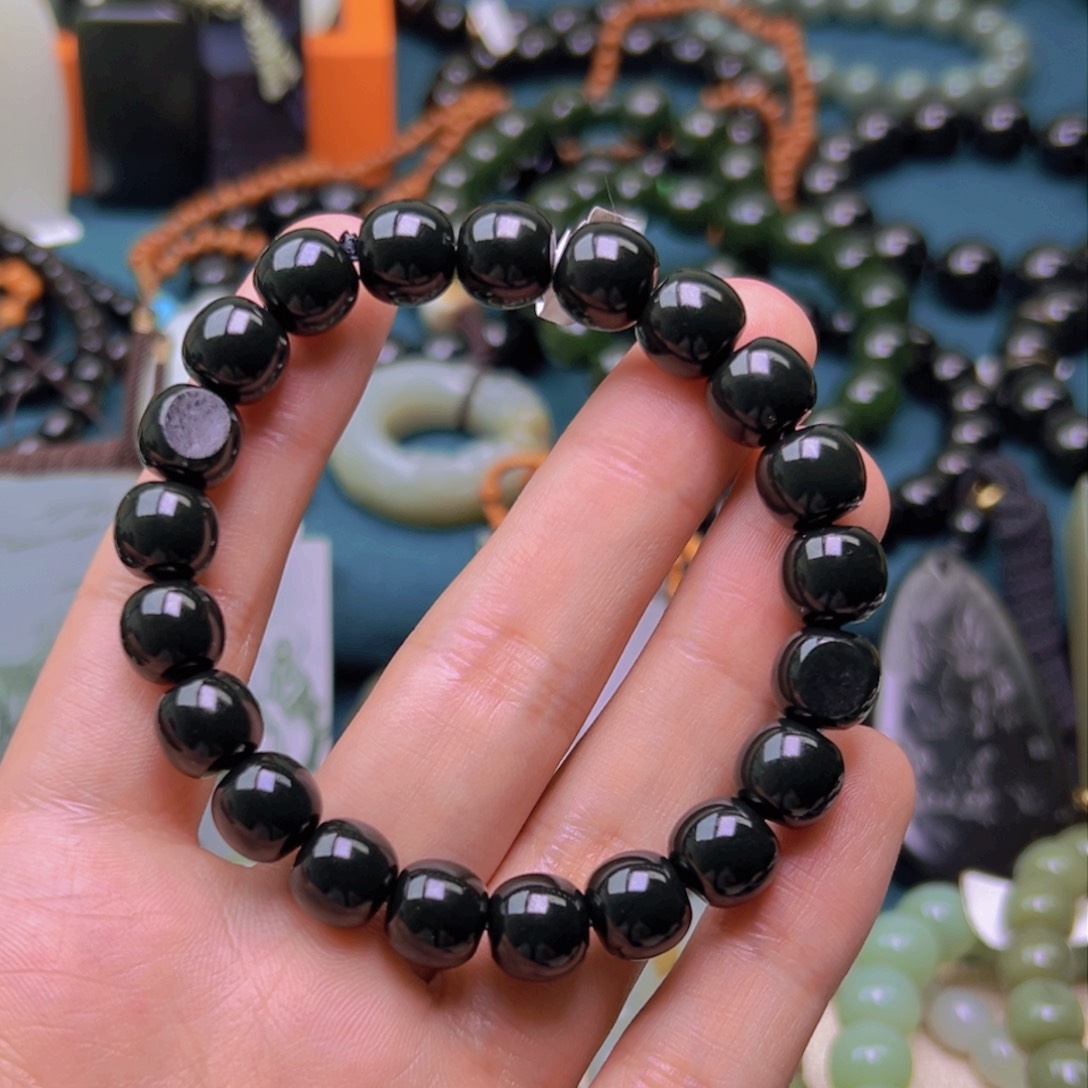 和田玉手链未镶嵌星*一