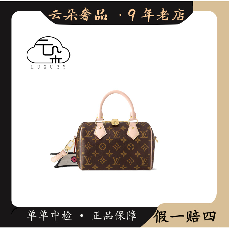 99新 LouisVuitton/路易威登 云朵奢品/LV Speedy 20黑肩带/98新