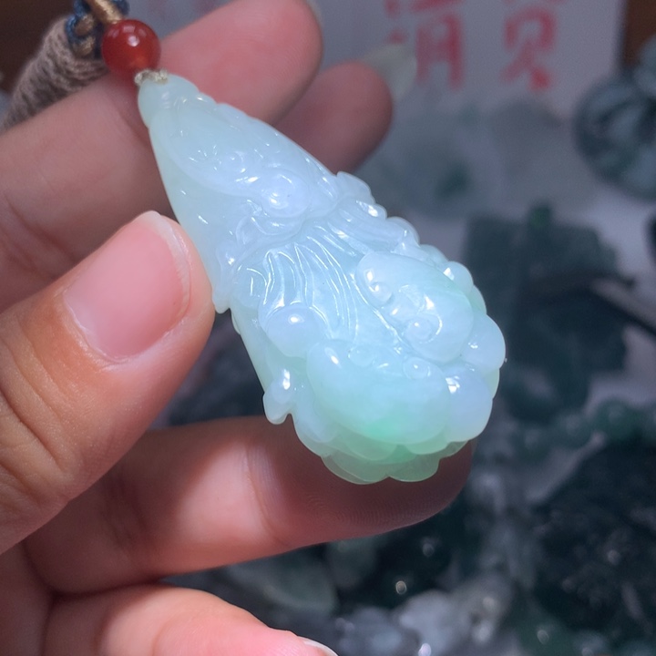 翡翠颈饰未镶嵌保真天然A货翡翠