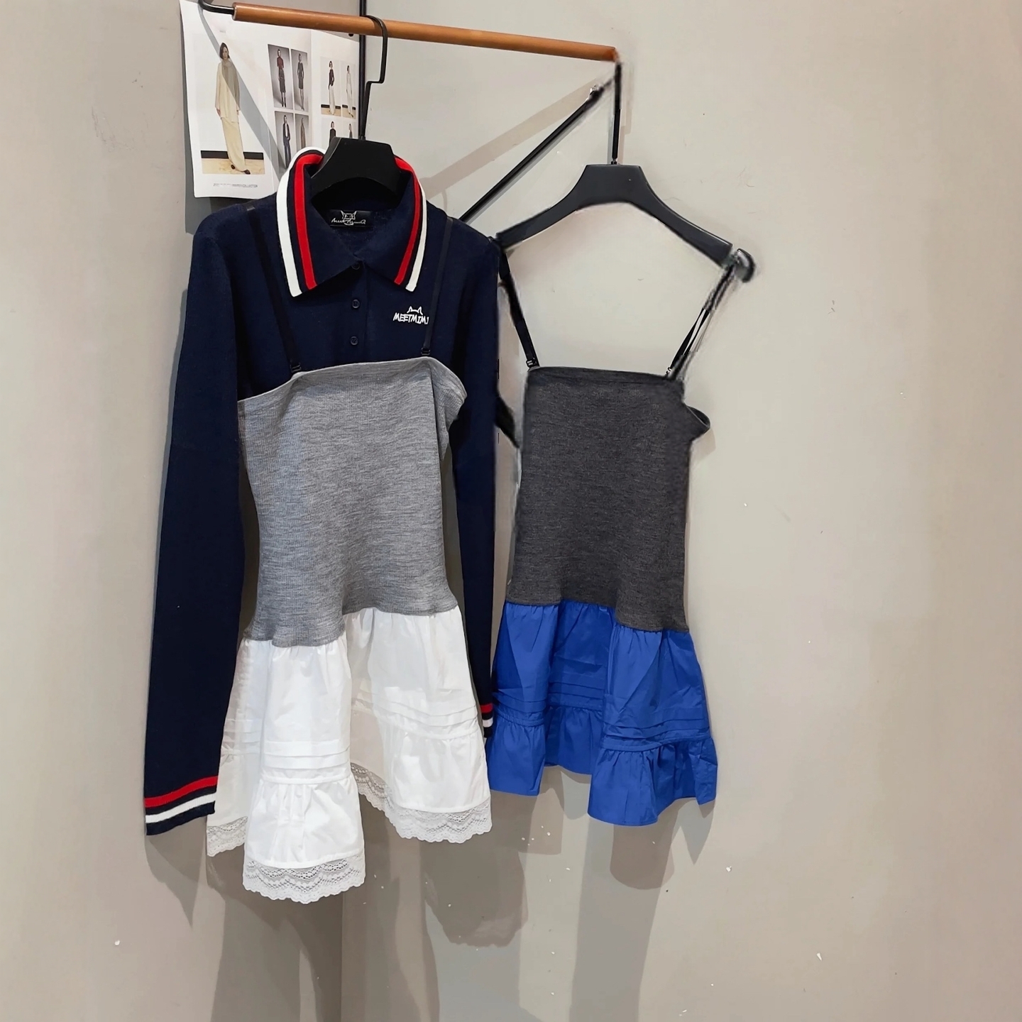 现货【吊带小屁帘裙子】小众设计师品牌吊带打底叠穿背心裙子时尚