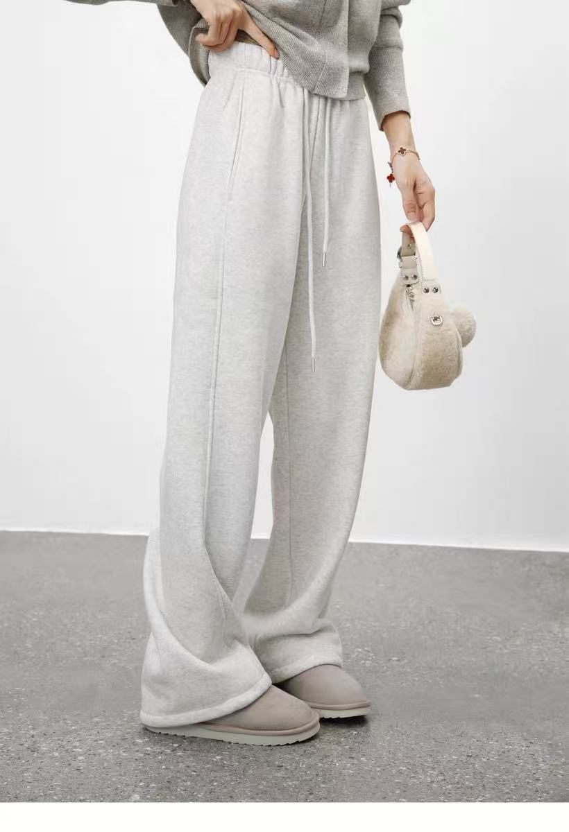 2025新款宽松垂直筒卫裤冬长裤阔腿休闲裤子新款