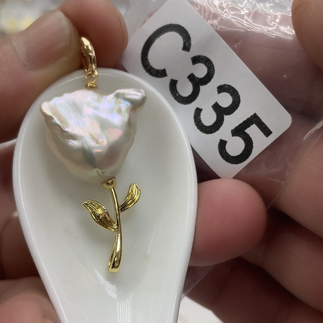 淡水珍珠颈饰银S925镶嵌