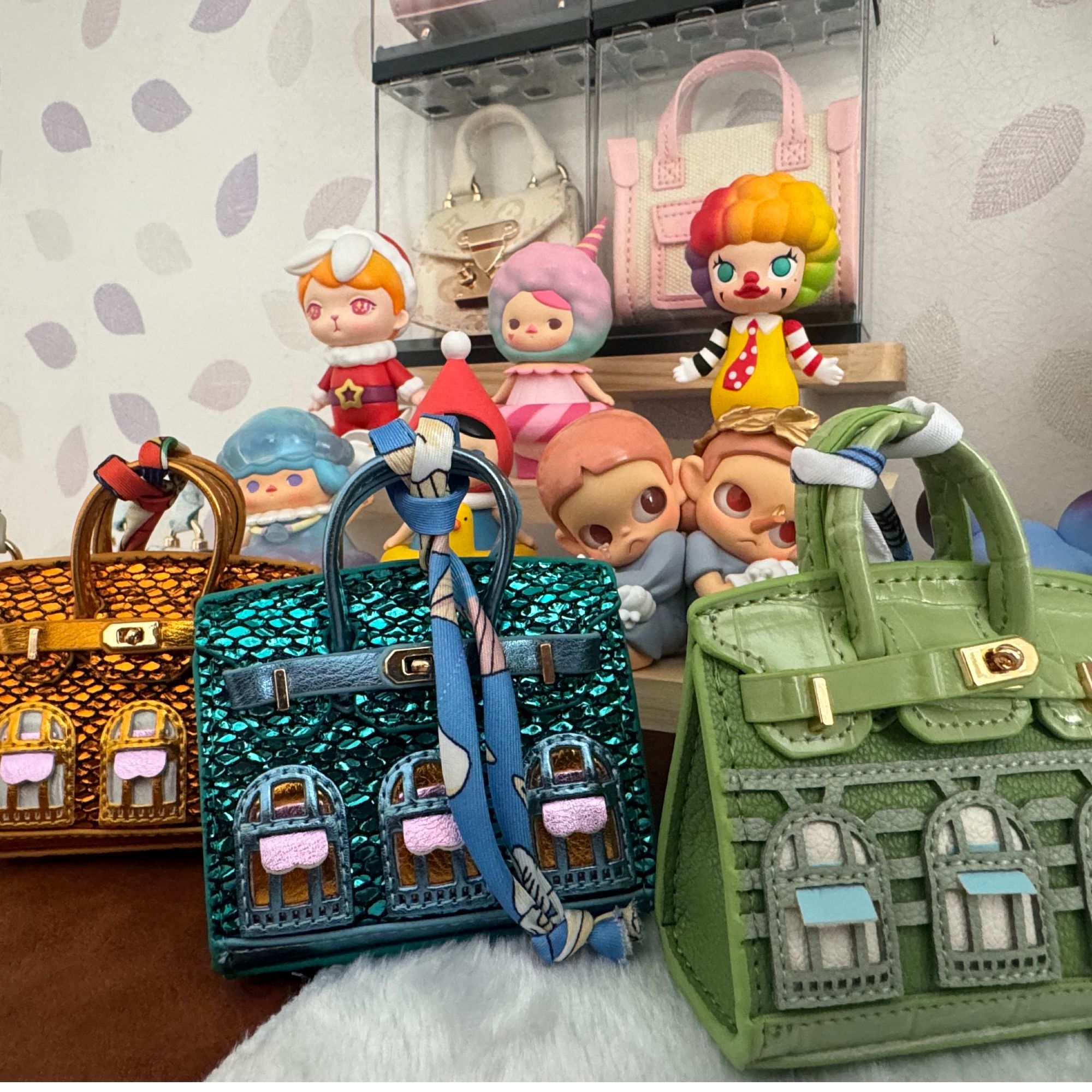 【真皮/稀有皮】mini 小包耳机包装饰包车钥匙包时尚挂件可爱女款