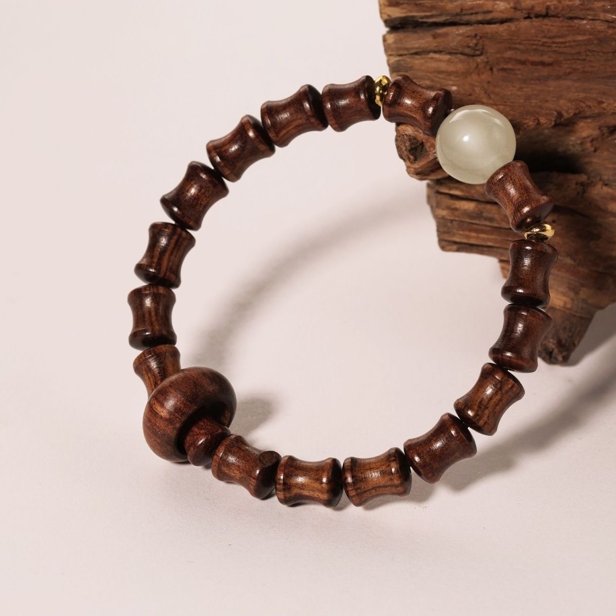 非金属木质手链 木质手串节节高升竹节新中式民族风手链夜光手串