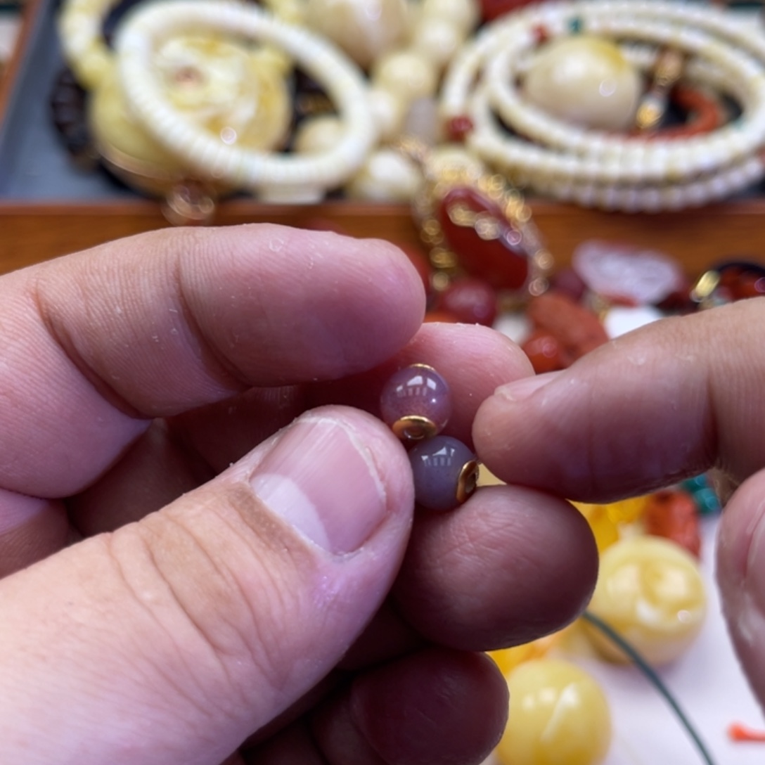 玛瑙/玉髓18K金镶嵌珠宝奇石139