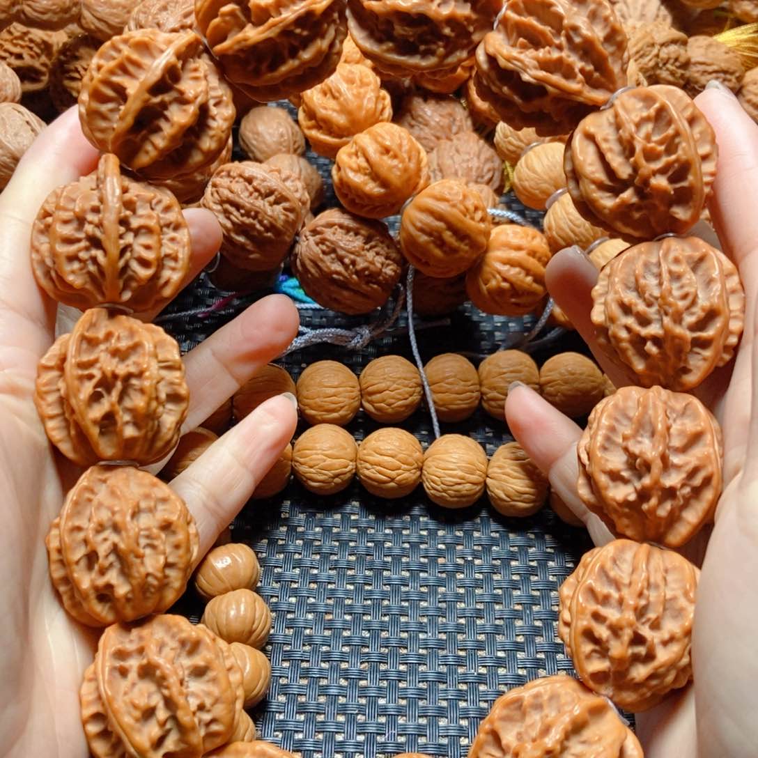 文玩核桃手串粗筋八棱