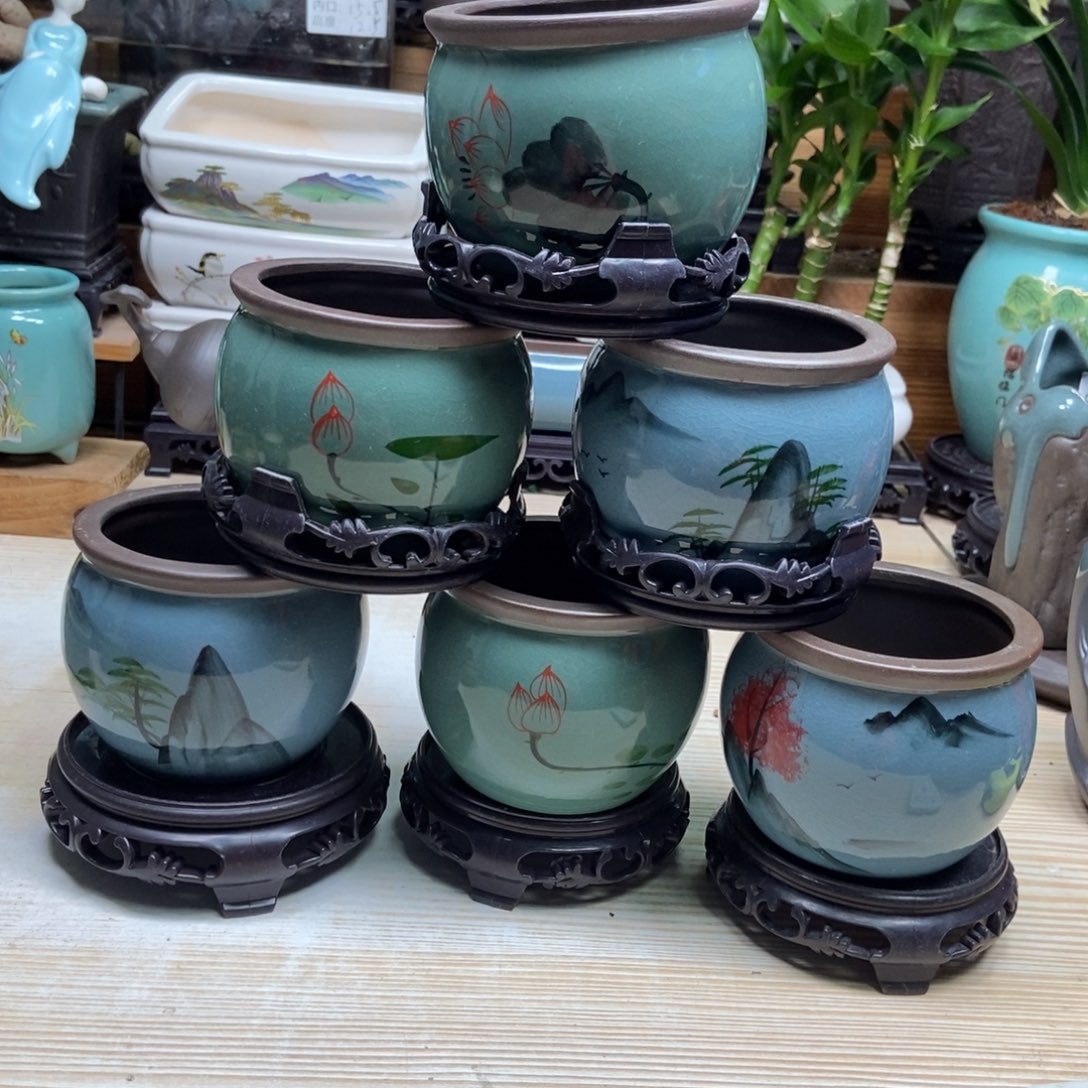 瓷片陶瓷花盆陶瓷艺术