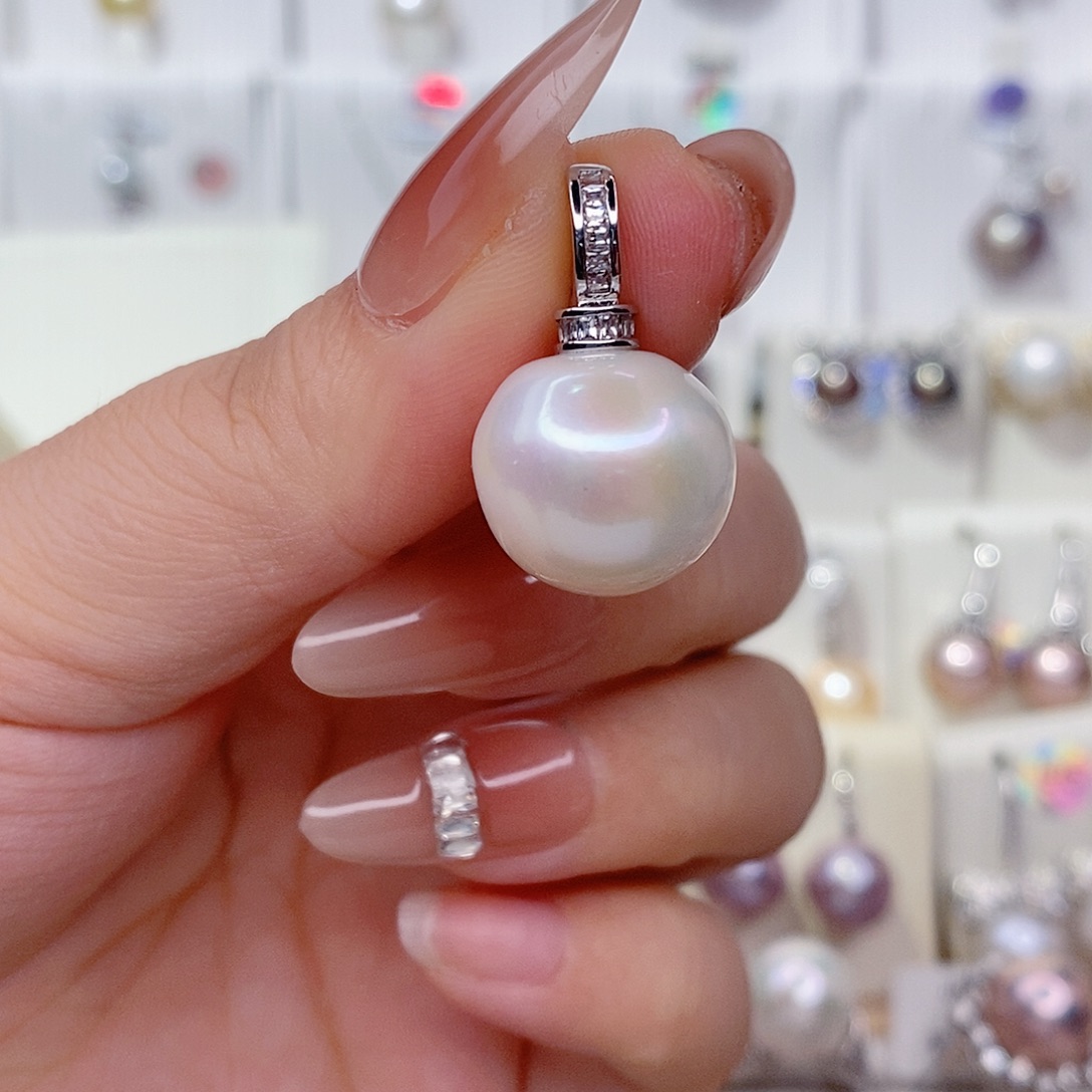 未镶嵌淡水珍珠吊坠(赠链)15➕