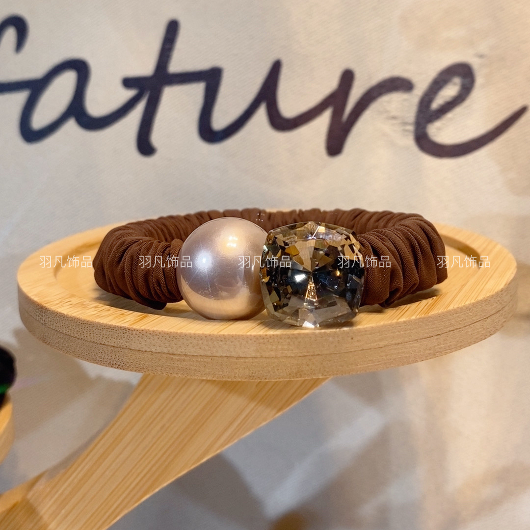 羽凡洋气时尚轻奢百搭发绳精致发饰手工发圈原创设计气质日韩头绳