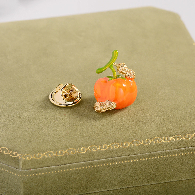 合金胸针 【好柿花生】可爱简约甜美百搭精致手工古风春夏领针1031