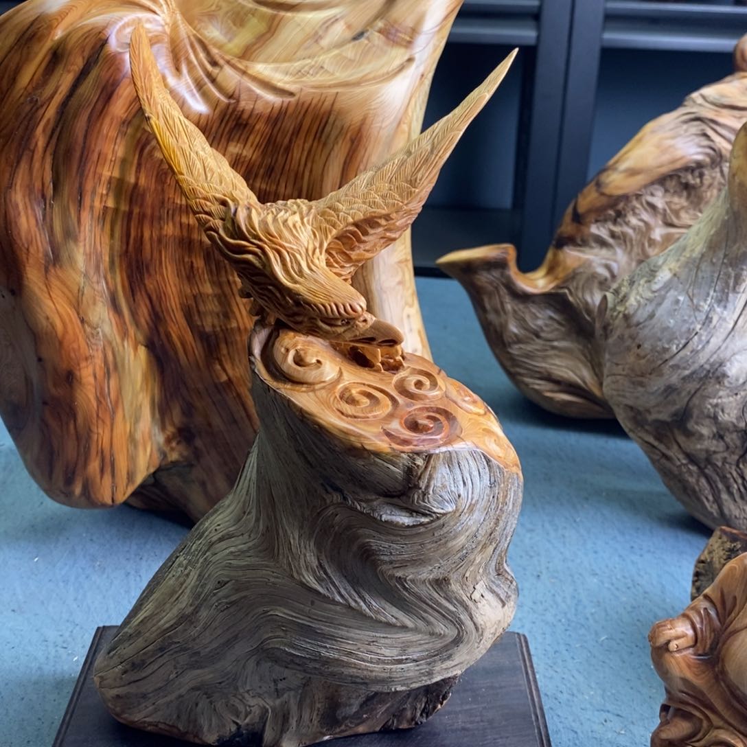 柏木（崖柏）雨**冰精品工艺品