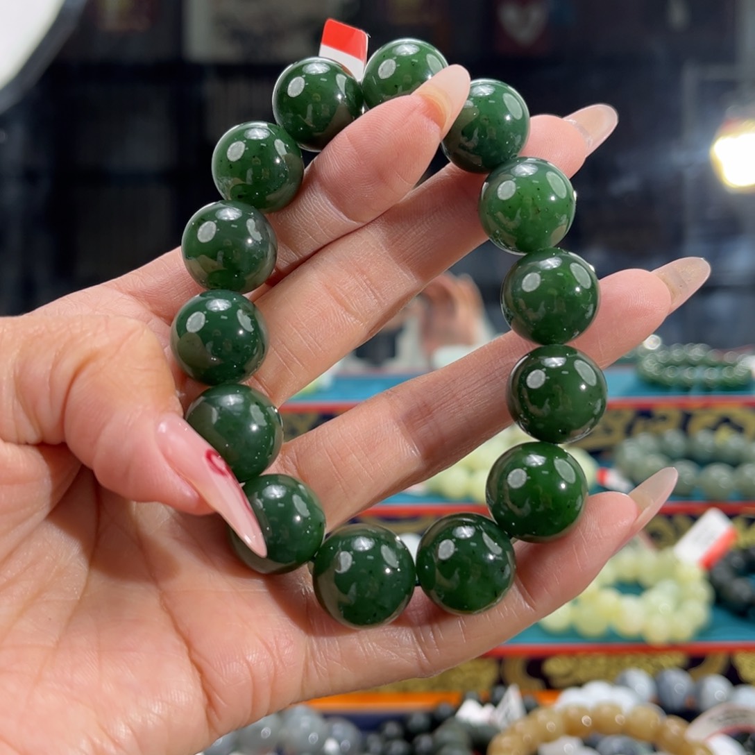 【闪购商品】未镶嵌和田玉手链纯天然俄碧16