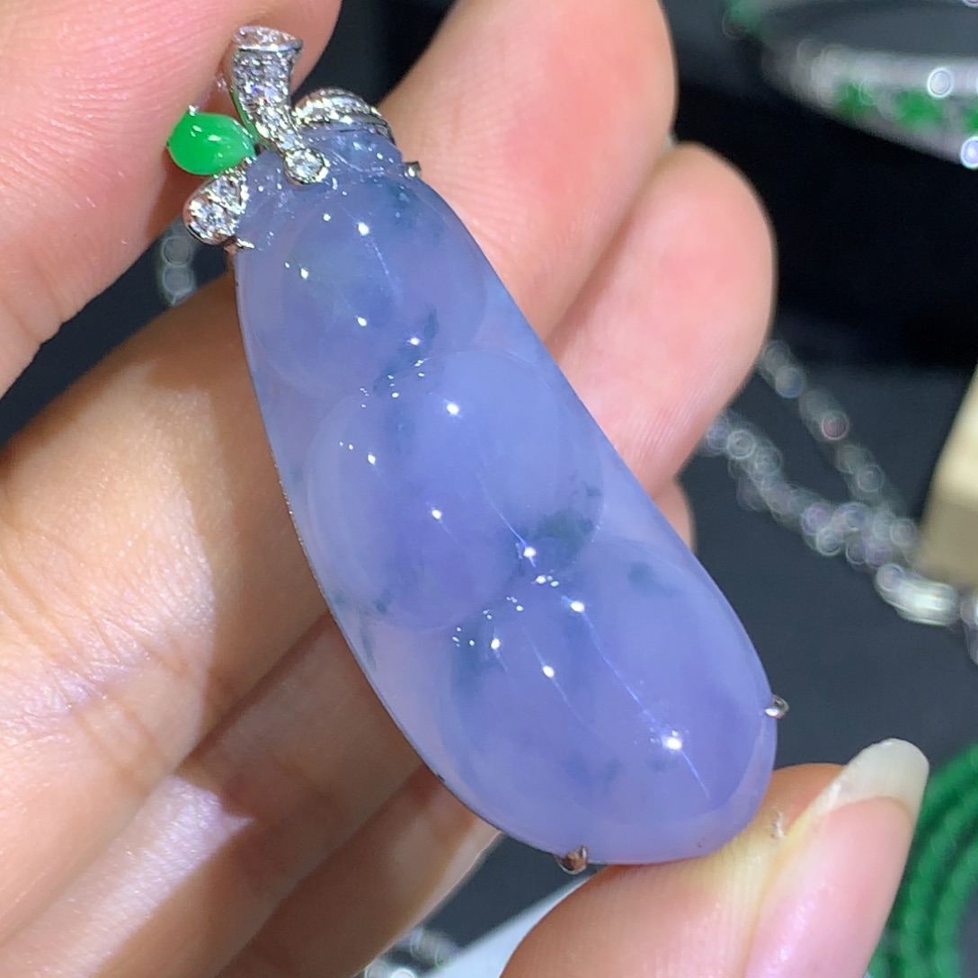 翡翠颈饰18K金镶嵌9、