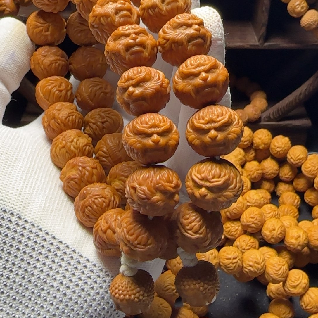 奔***狼猴头核桃吊坠猴头