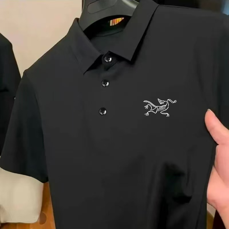 晴天【奥莱专供】夏季百搭茑Polo衫 纽扣潮流胶印POLO衫{发正标}