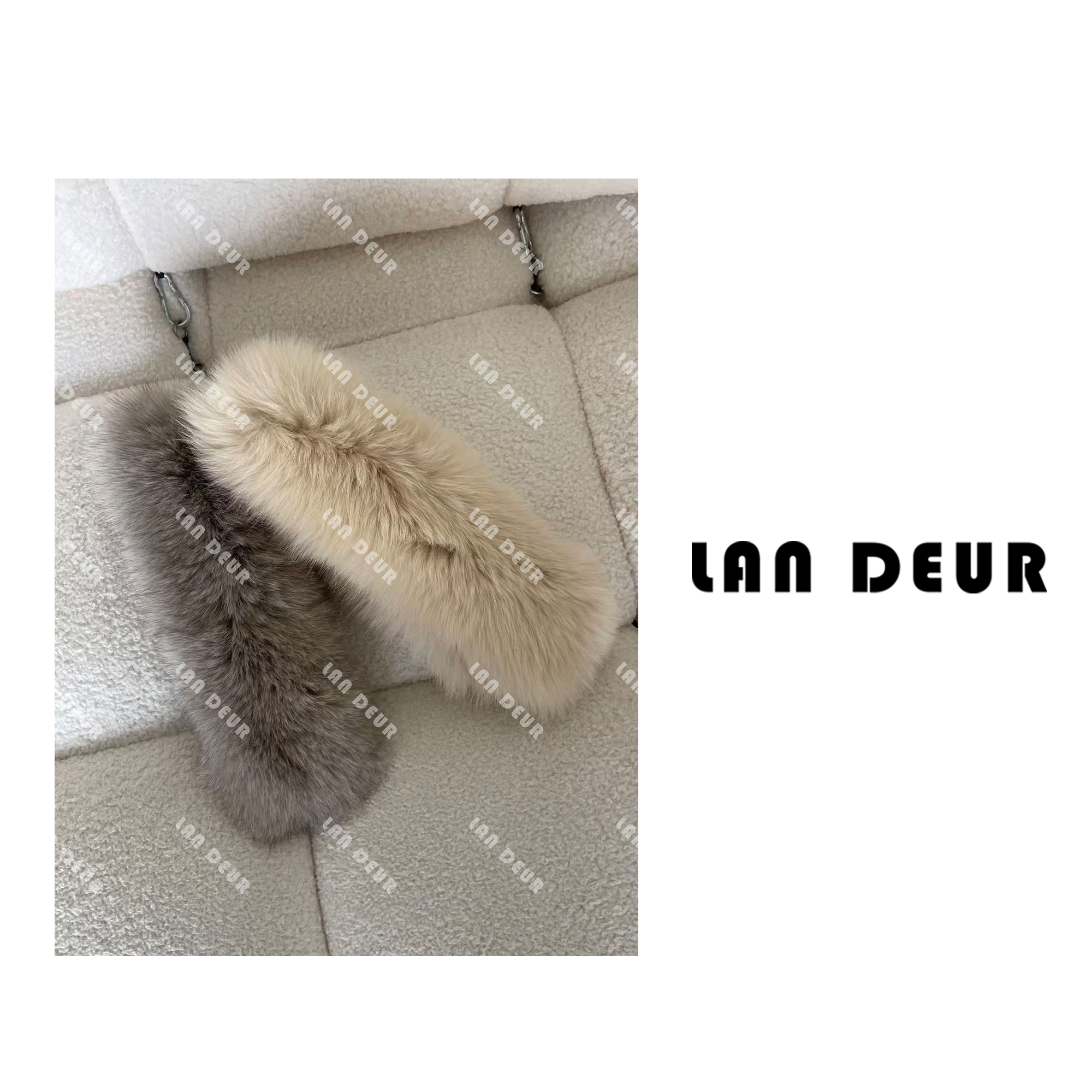 JIUJIU【小兔萌酪】百搭时尚优雅简约毛茸茸保暖秋冬围巾女