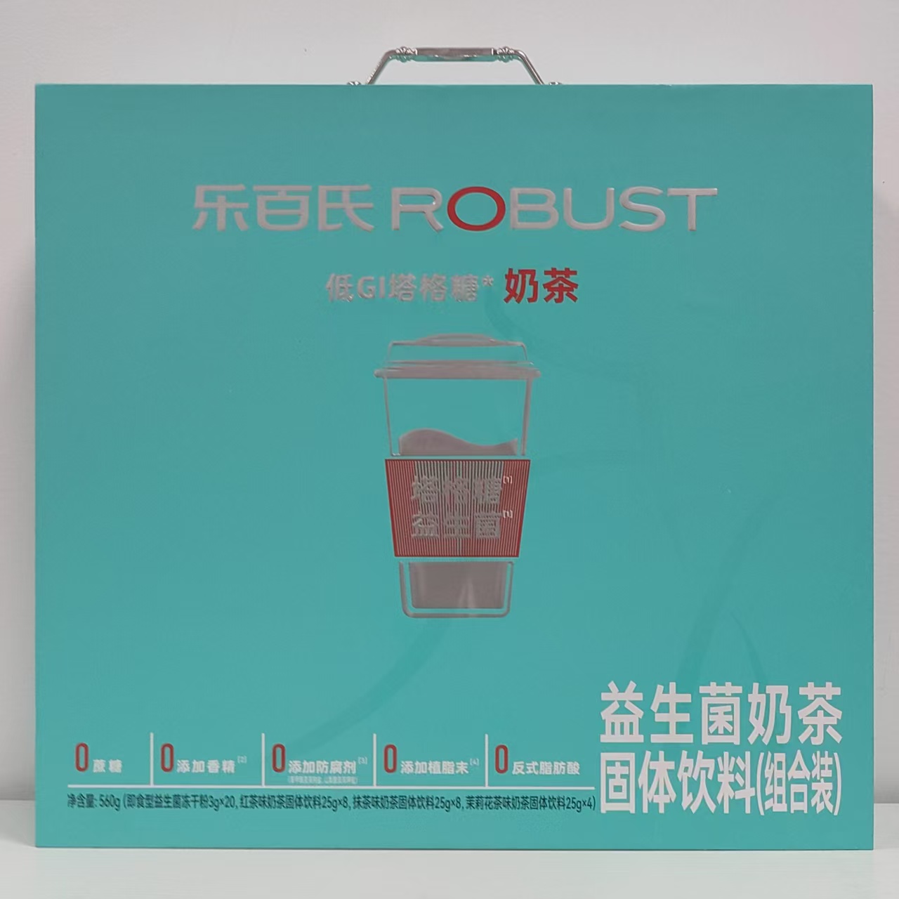 【2025/11/23到期】乐百氏ROBUST低GI塔塔糖益生菌奶茶560g(组合装)