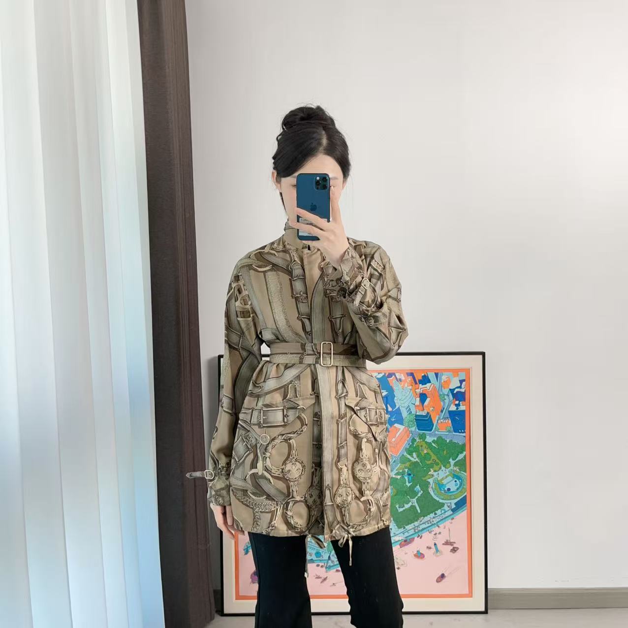 95新 Hermes/爱马仕 衬衫34码花色/251113ZWHTX01