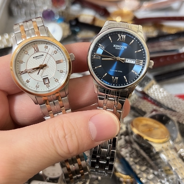 我***姐钢牛皮（革）钢石英机芯