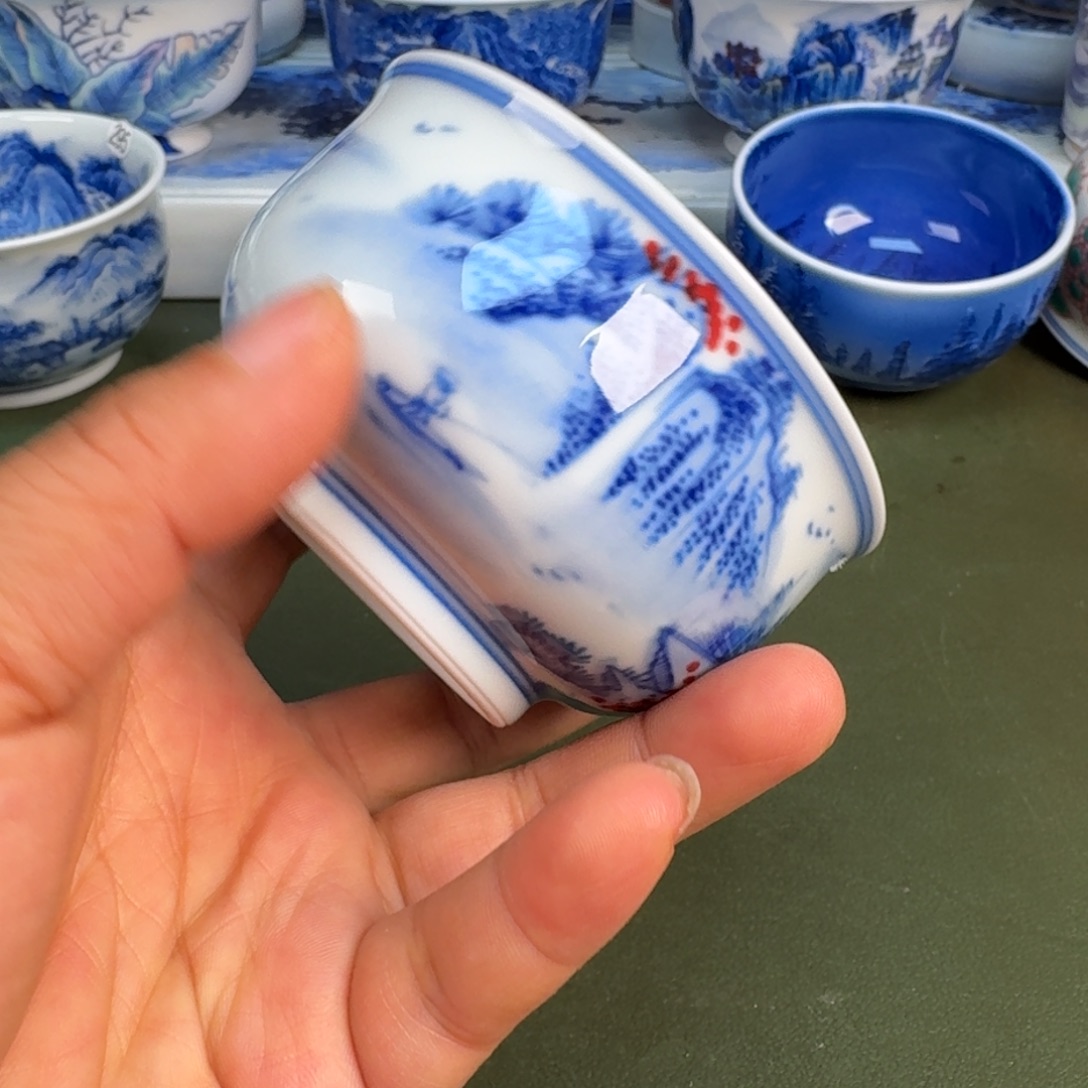 瓷景德镇纯手绘茶具圆圆241