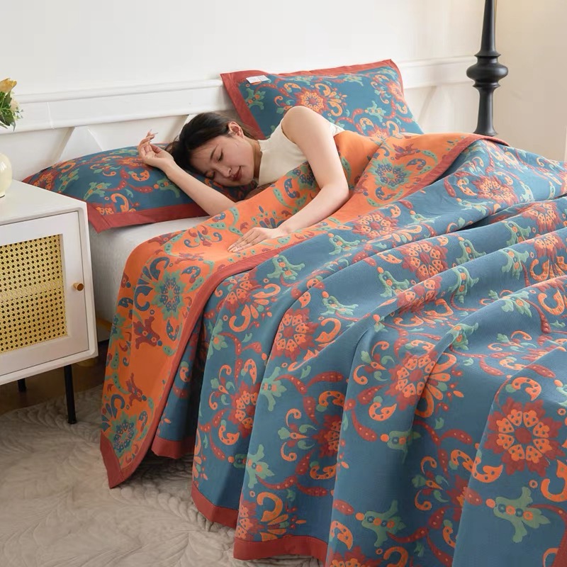 【董事长严选】加厚柔软舒适轻奢多层纱毯-颜色随机