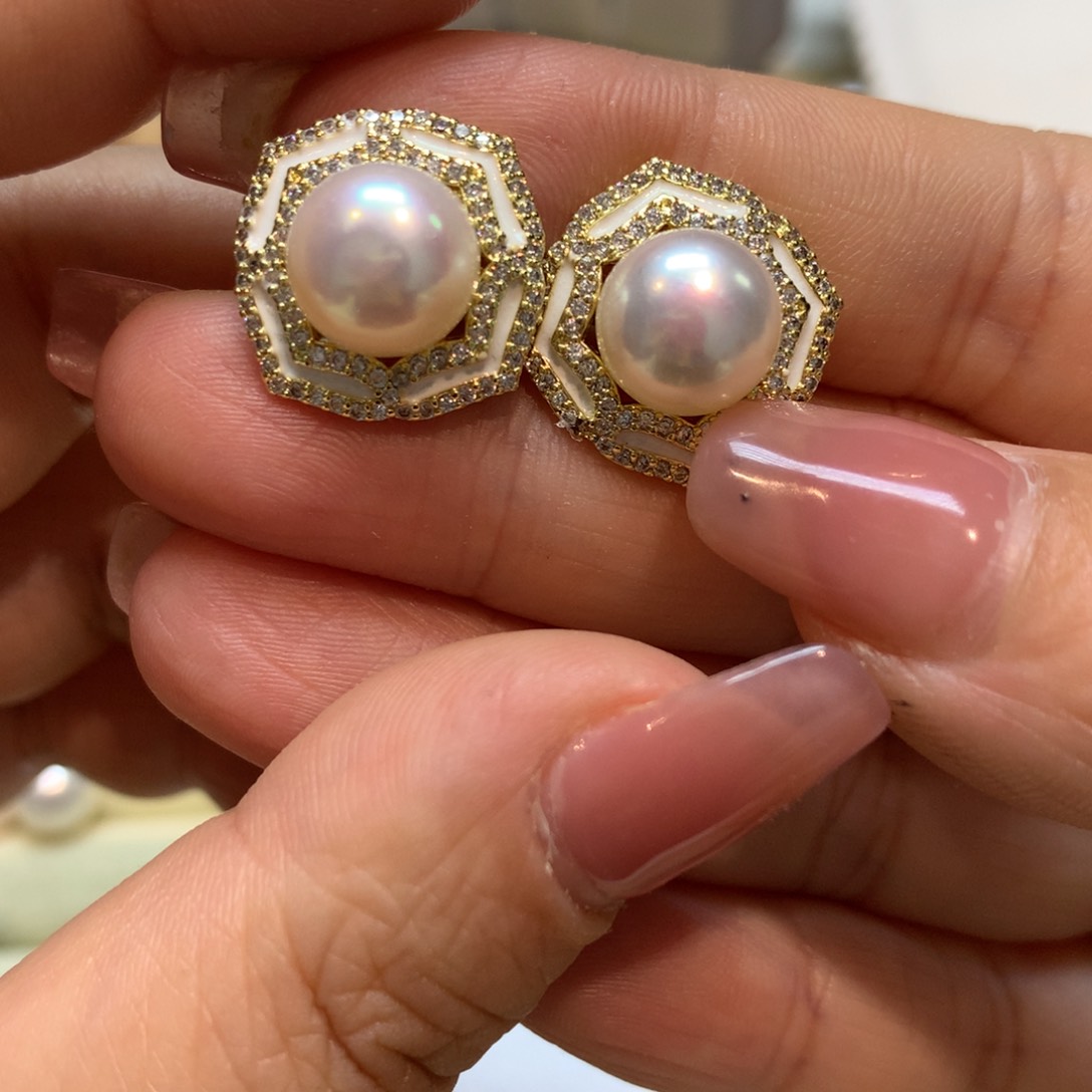 淡水珍珠耳饰未镶嵌