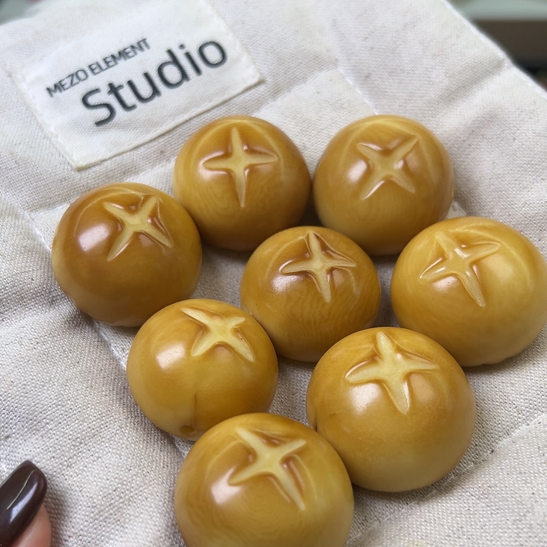 菩提根/象牙果手串瑕疵炭烤香菇包3颗