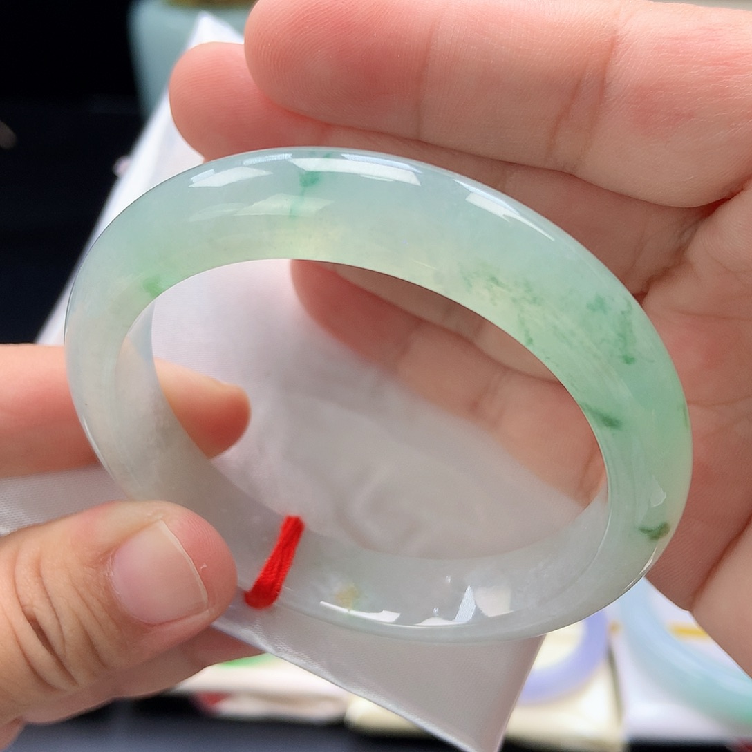 未镶嵌手镯翡翠6号甜绿