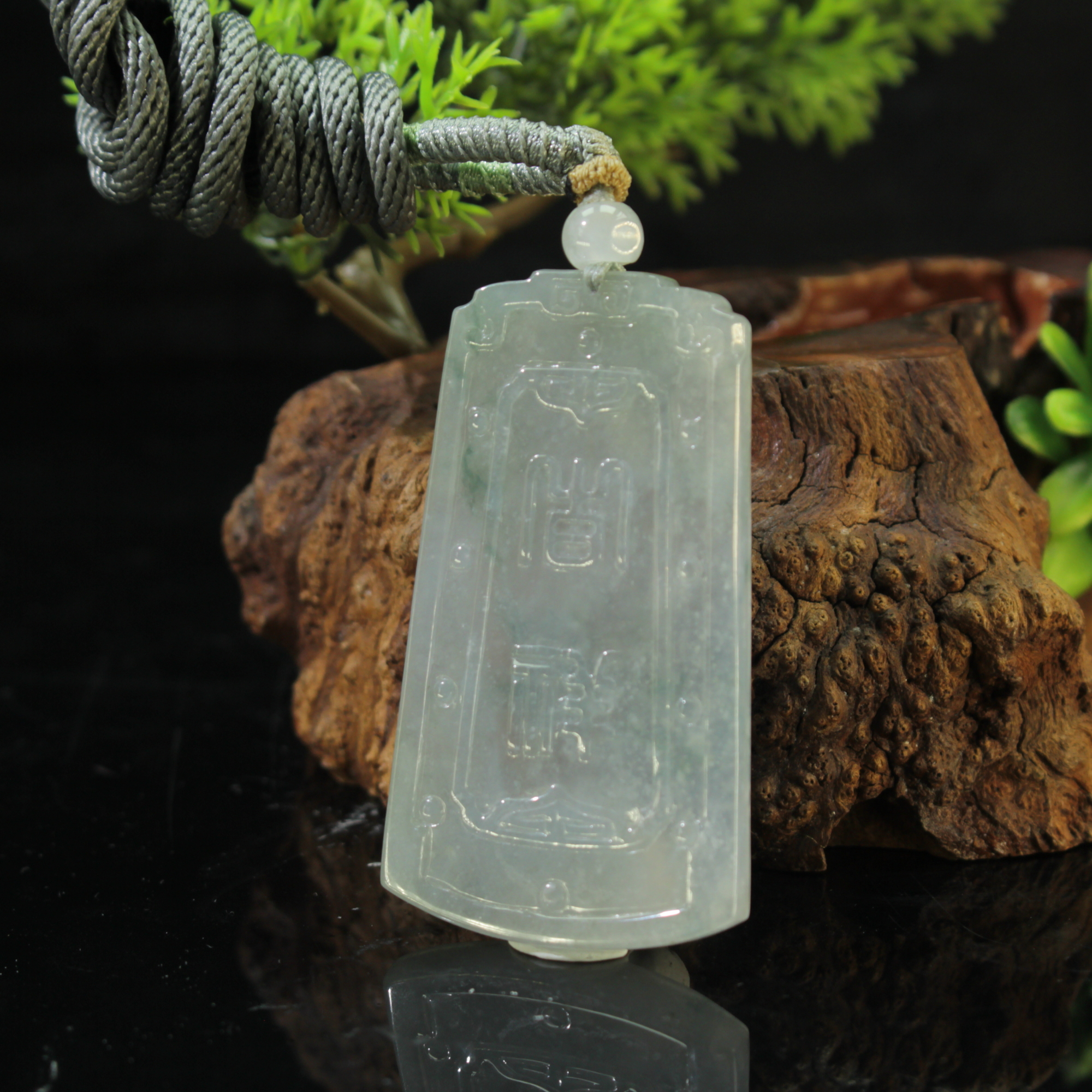 ZB25天然翡翠A货仿古吉祥牌/200475嘉禾臻宝拍卖