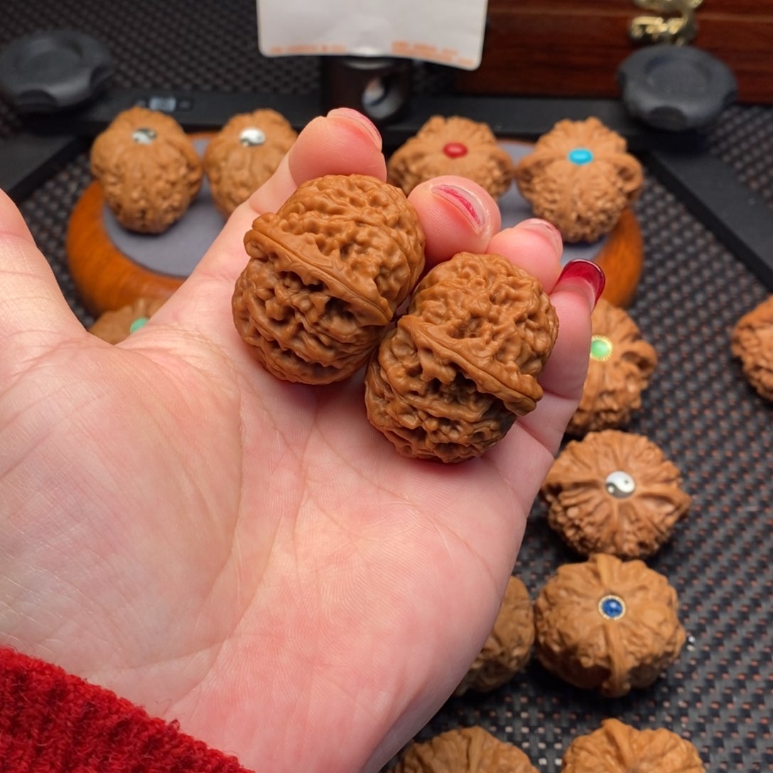 文玩核桃把件全品龙眼38边41肚