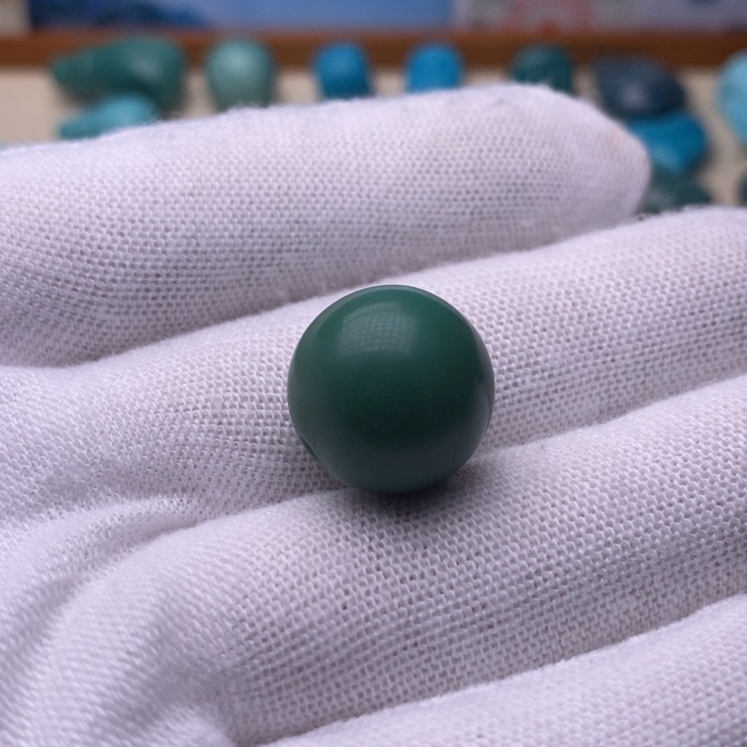 小***宝绿松石未镶嵌绿松石圆珠16