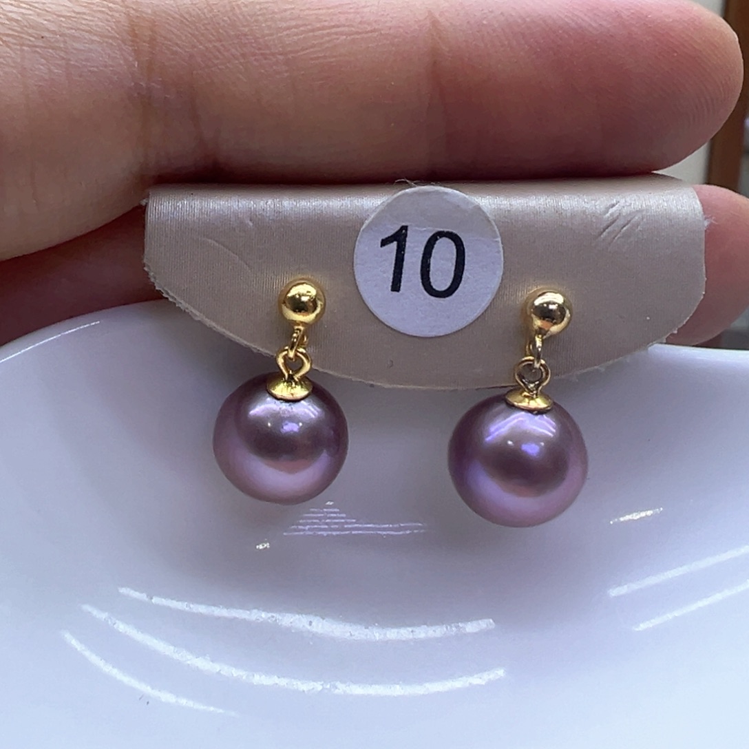 银S925镶嵌海水珍珠耳饰