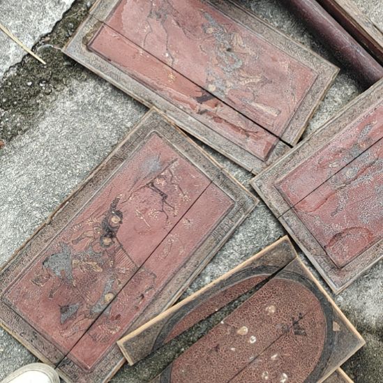 等***奖香榧木手工人物木雕花板