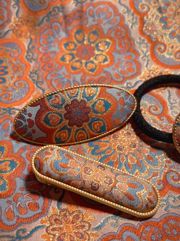 原创非遗宋锦发夹