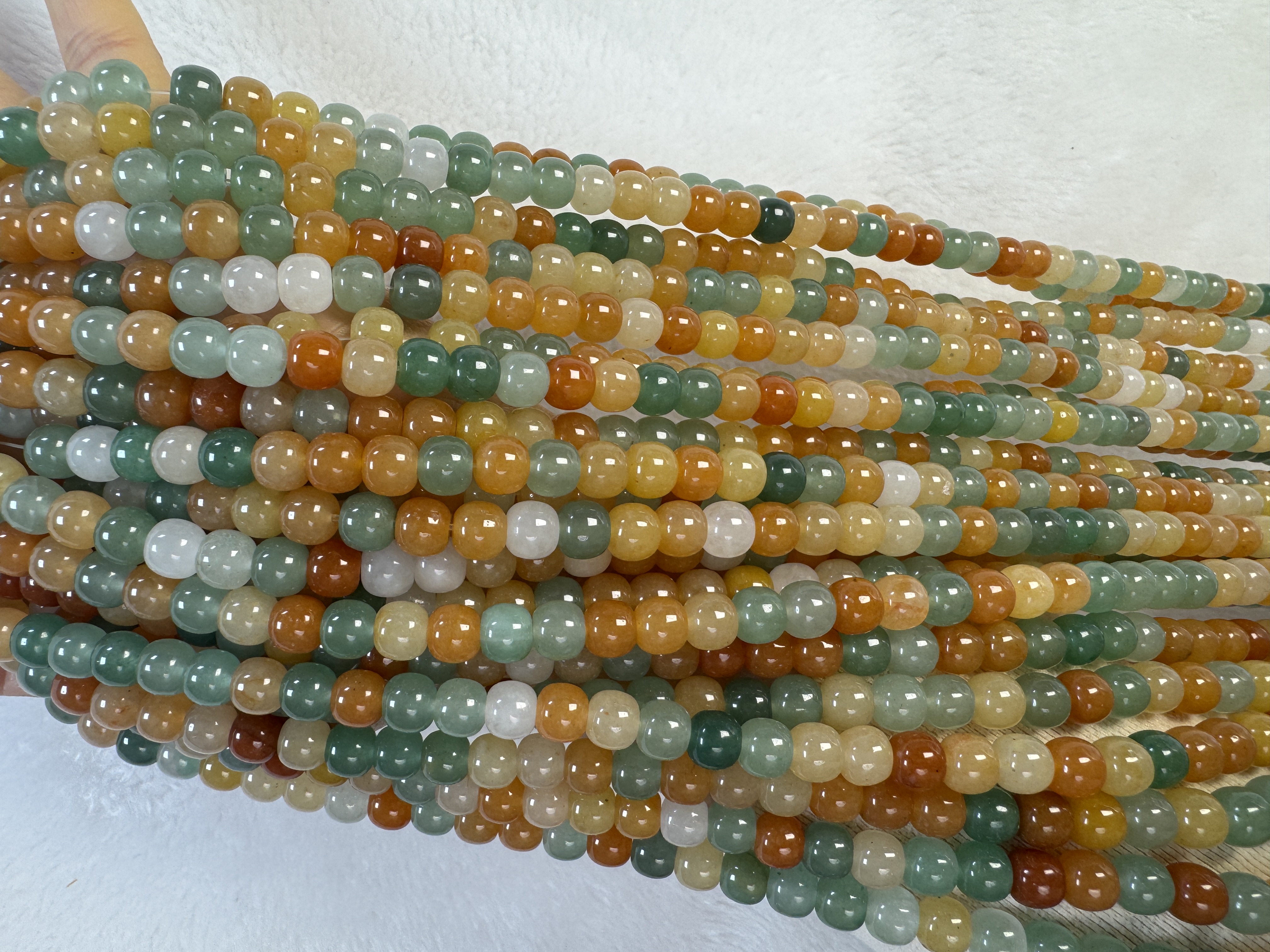 金丝玉多宝老型珠半成品DIY散珠多样性发货