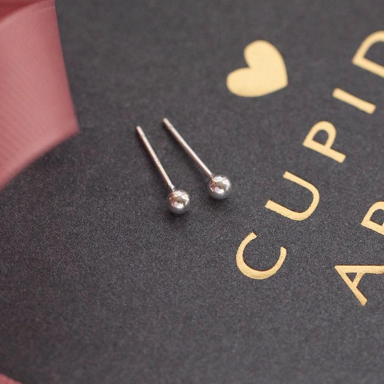 足银耳饰 足银耳钉 买一送一 足银999耳钉 养耳洞