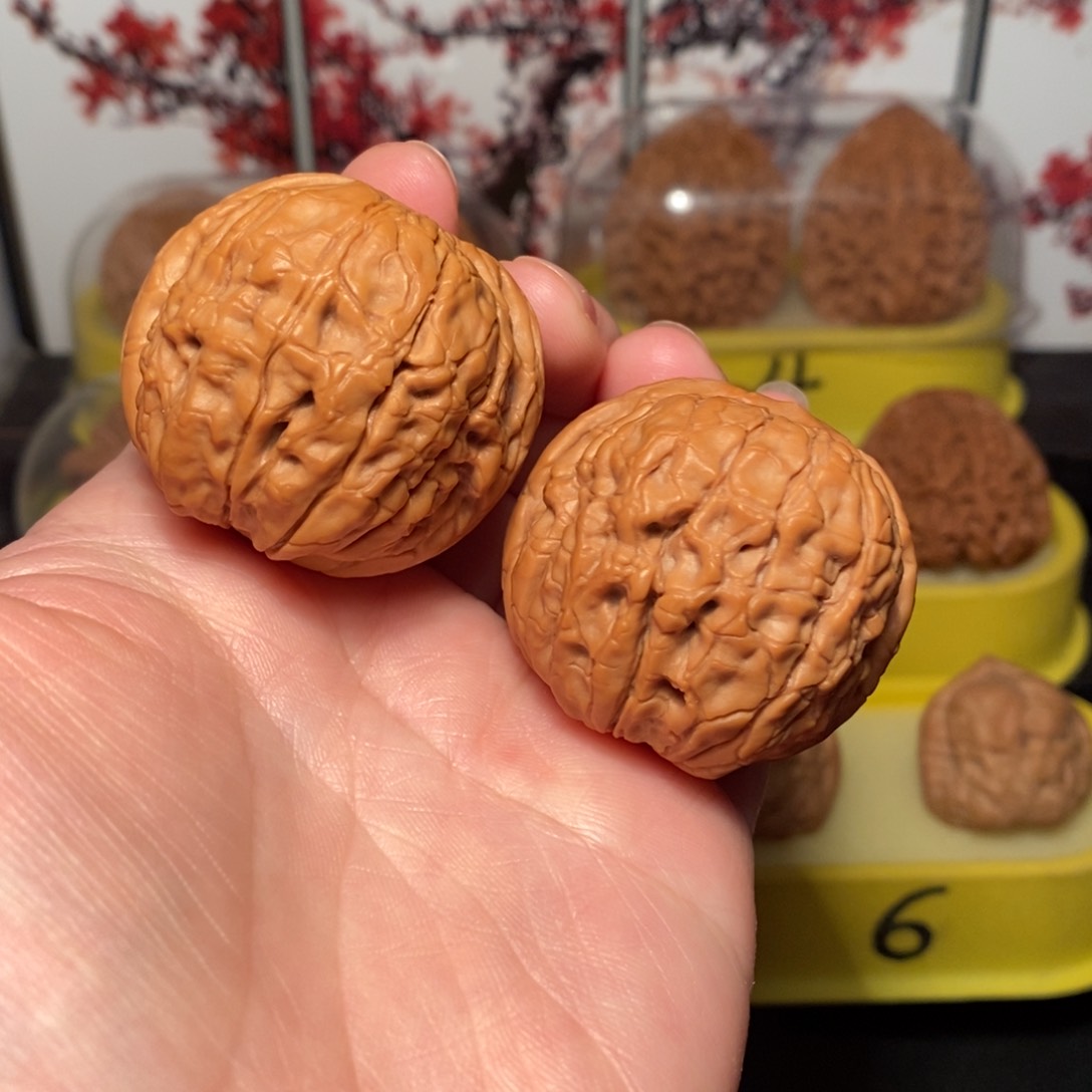 文玩核桃把件40尺甲骨文核桃