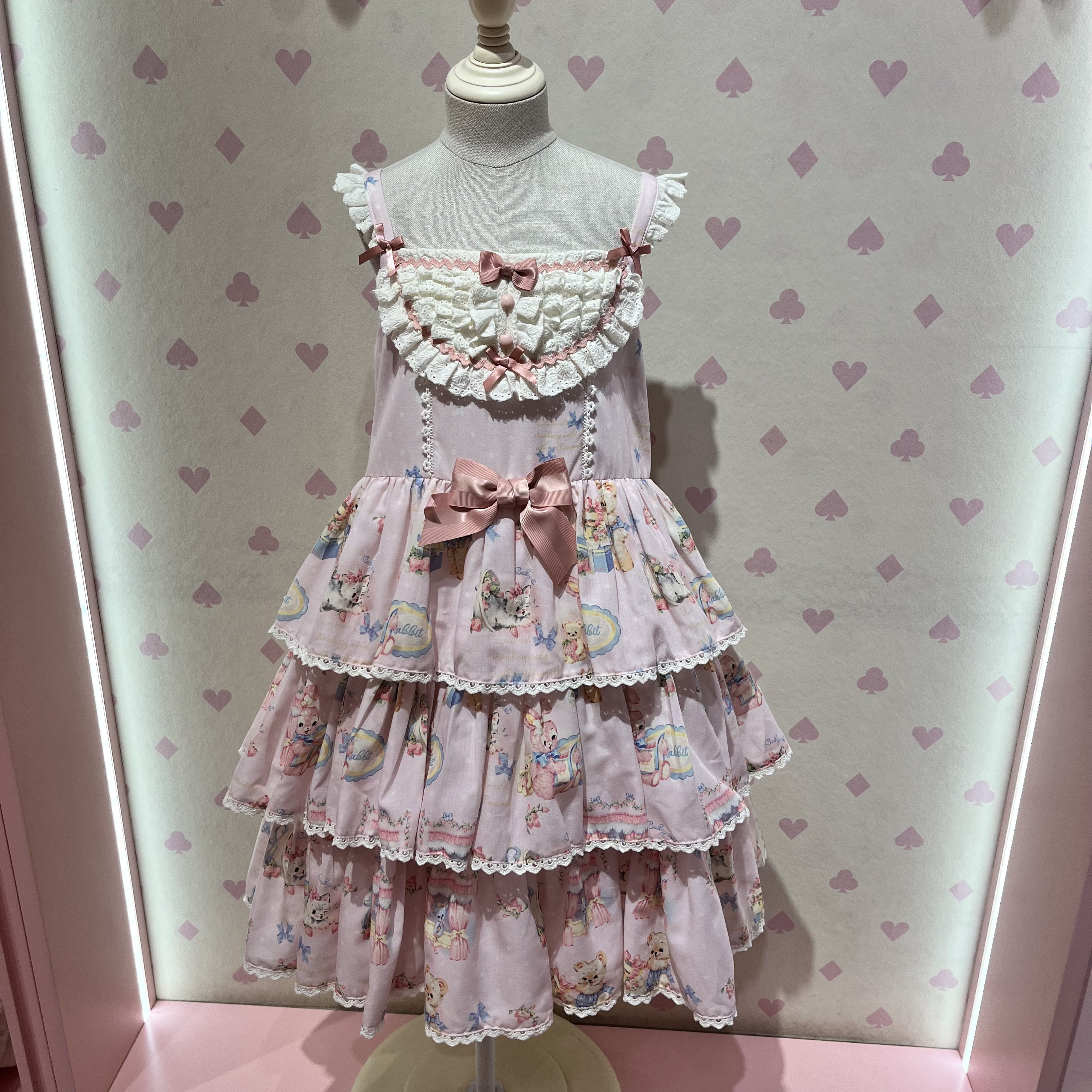 仲夏物语Lolita草莓猫童装jsk