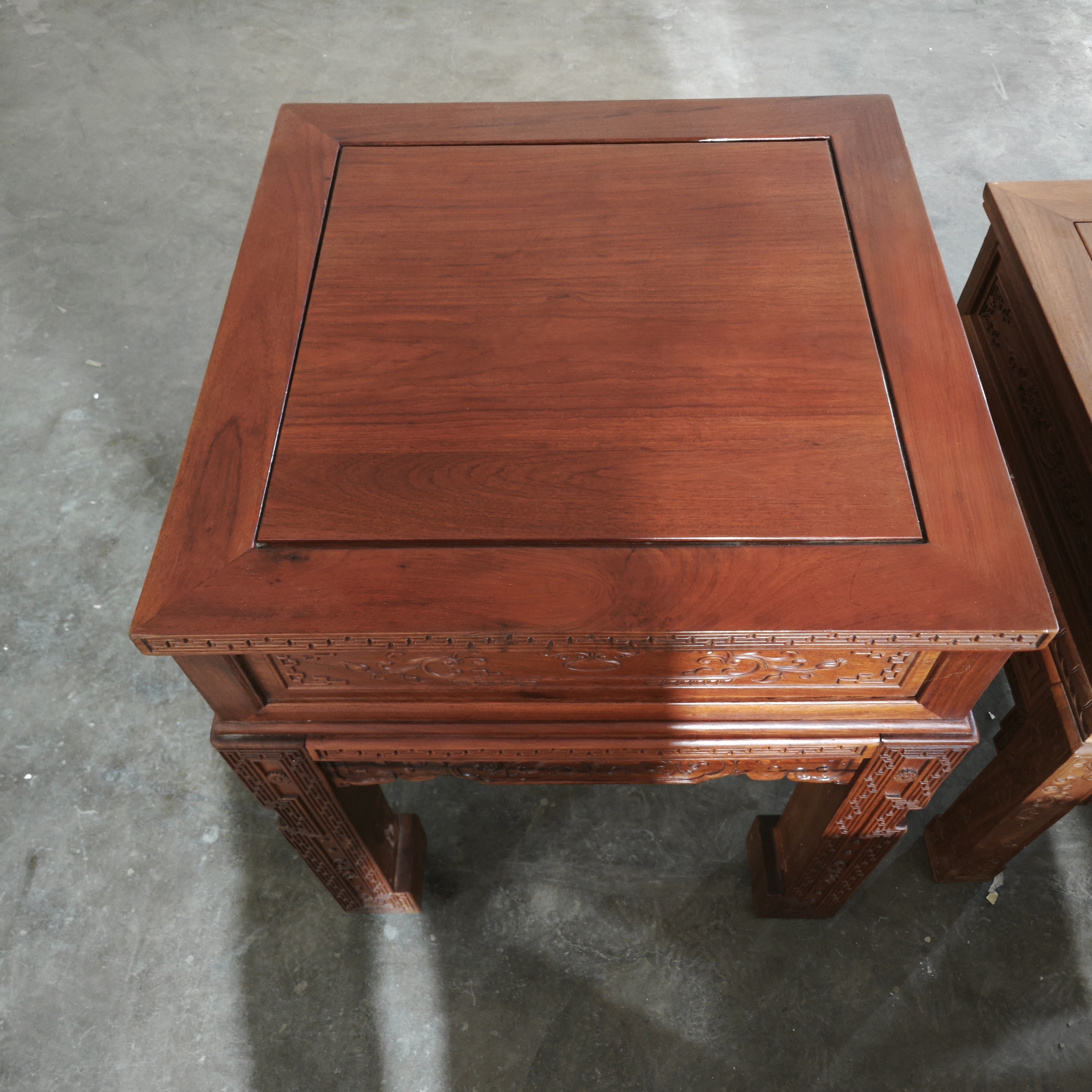 【大倩福利】大果紫檀缅甸花梨木大号角几60