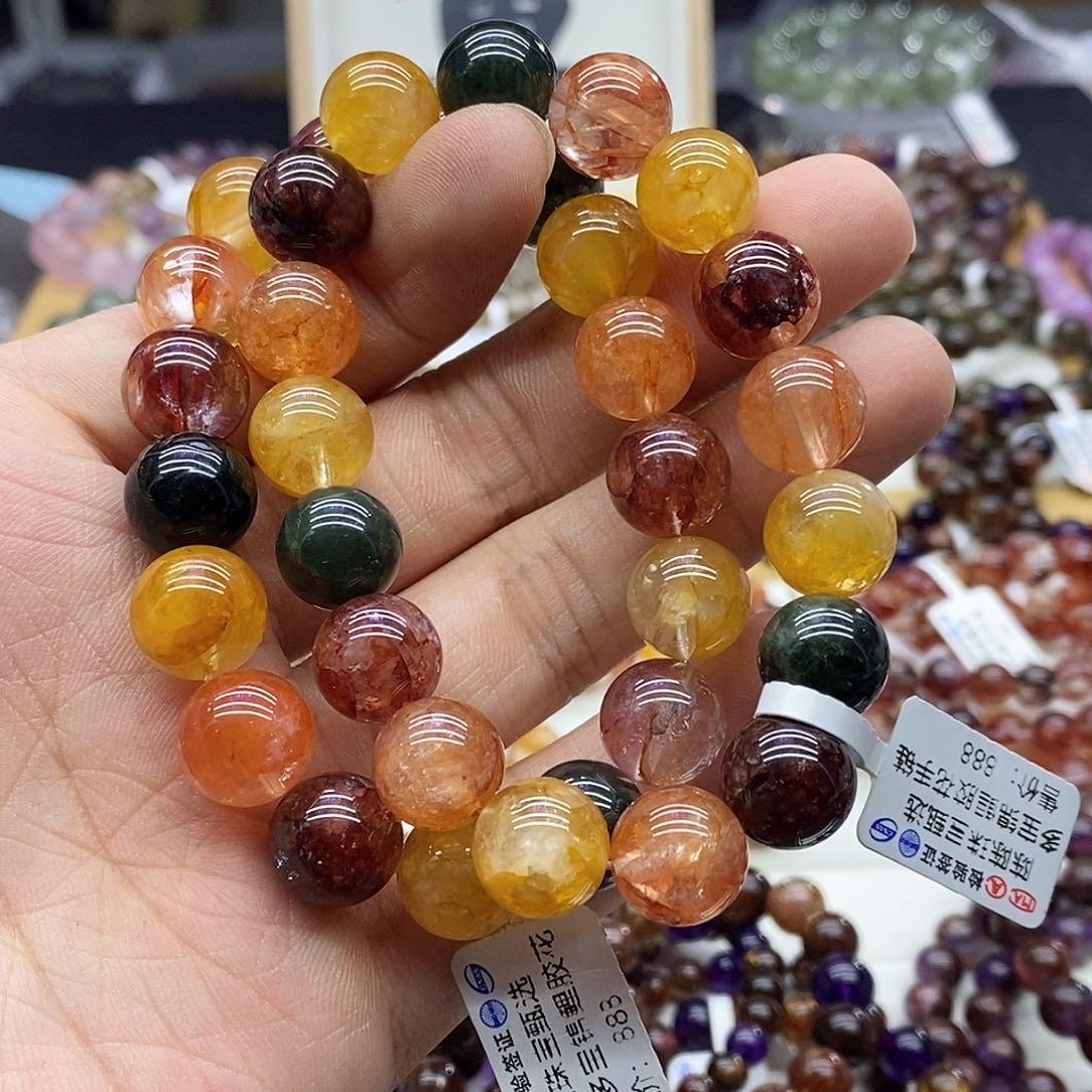 水晶手链未镶嵌多样性发货发一条