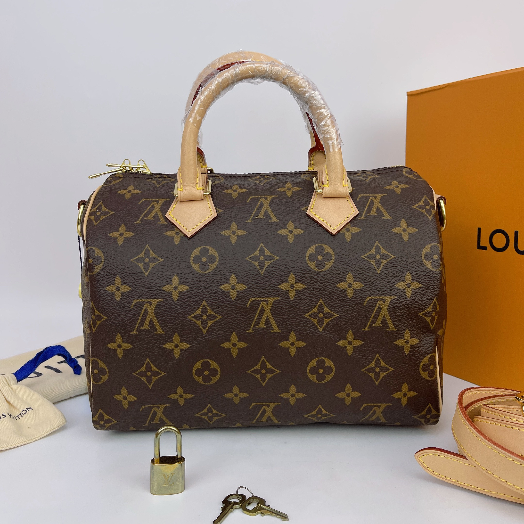 95新 LouisVuitton/路易威登 LV 棕色SP25单肩包内标MB0230 N721